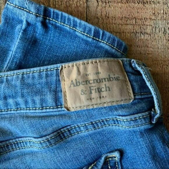 Abercrombie and Fitch womens size 26 medium wash blue skinny denim jeans - Picture 8 of 11